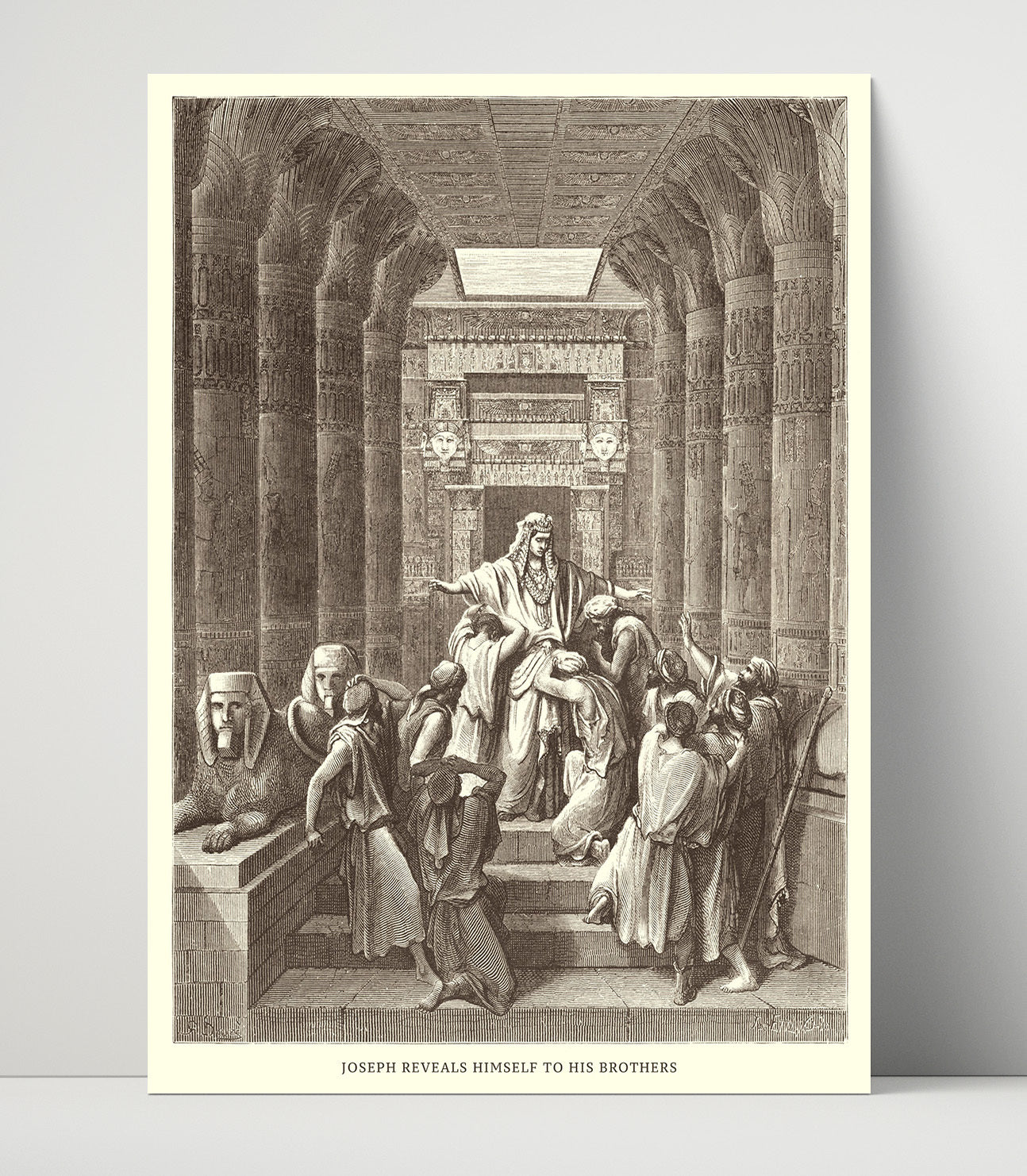 Joseph Interprets Pharaohs Dream Genesis 41:1-36 Dore Bible Illustration Wall Art 16x20 Unframed Print wall art print