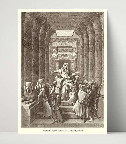 Joseph Interprets Pharaoh's Dream - Genesis 41:1-36 - Doré - 16x20 Unframed Print