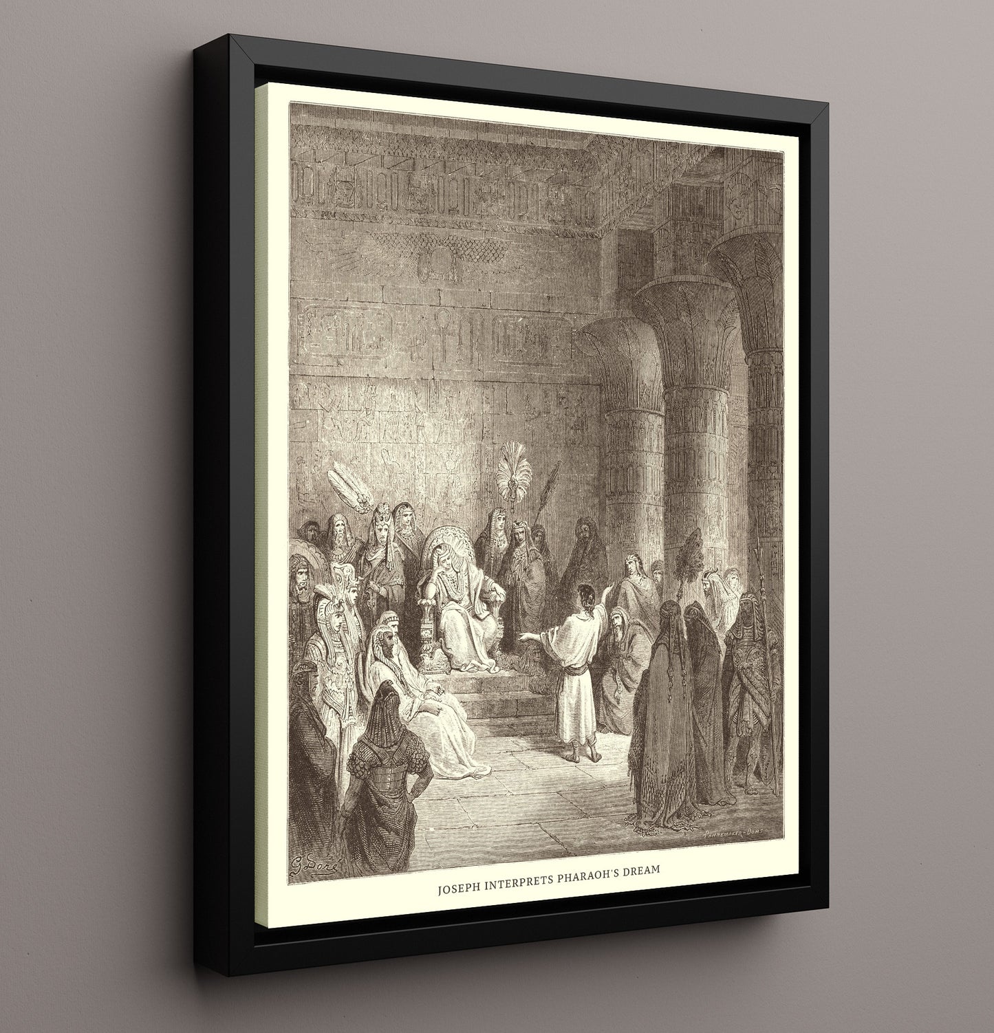 Joseph Is Sold by His Brothers Genesis 37:12-36 Dore Bible Illustration Wall Art 16x20 Framed Canvas wall art print