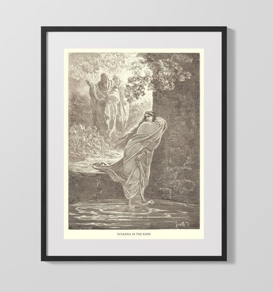 Joseph Leads Mary and Jesus into Egypt - Matthew 2:13-15 - Doré - 16x20 Gallery Frame