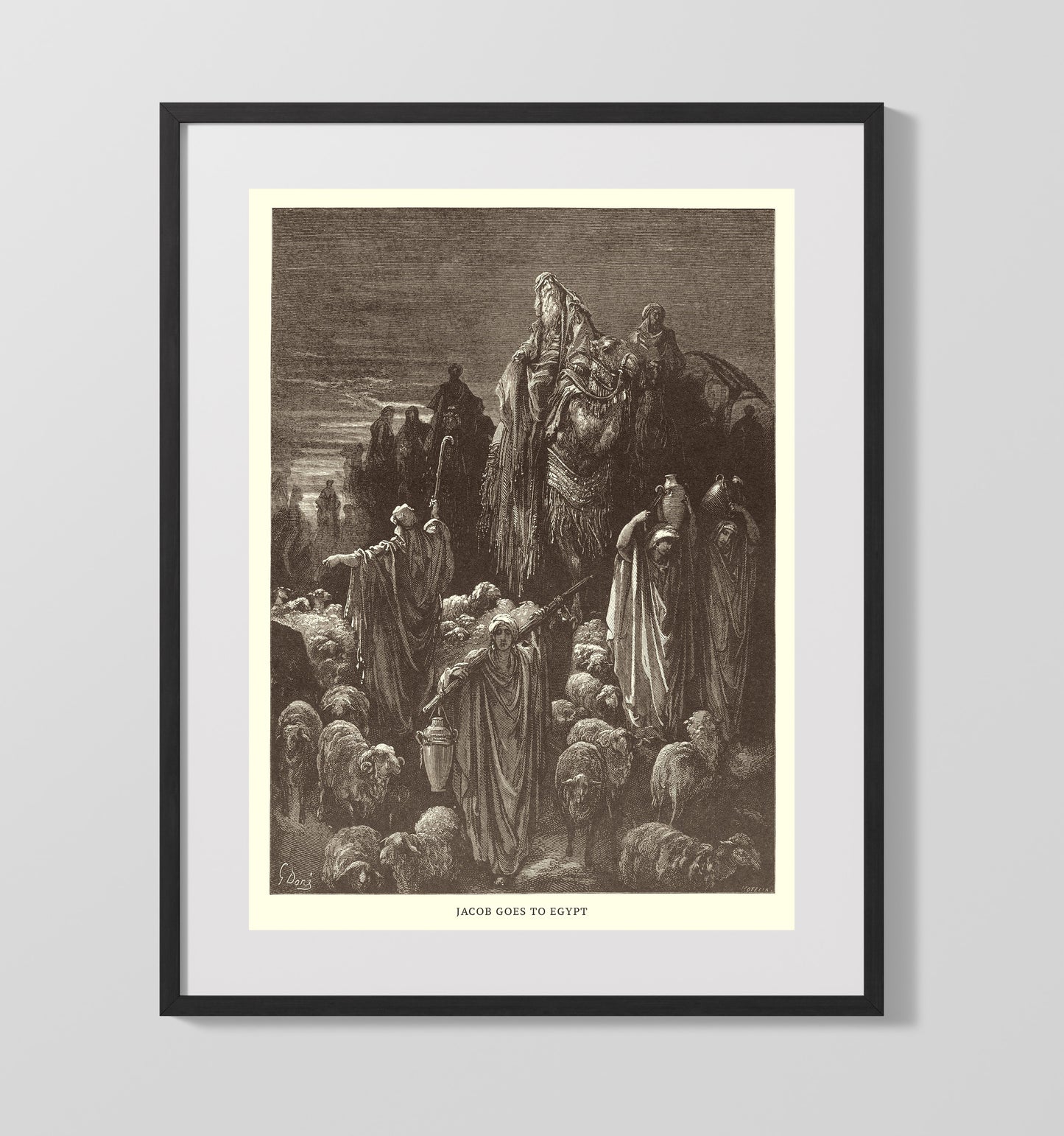Joseph Reveals Himself to His Brothers Genesis 45:1-15 Dore Bible Illustration Wall Art 16x20 Gallery Frame wall art print