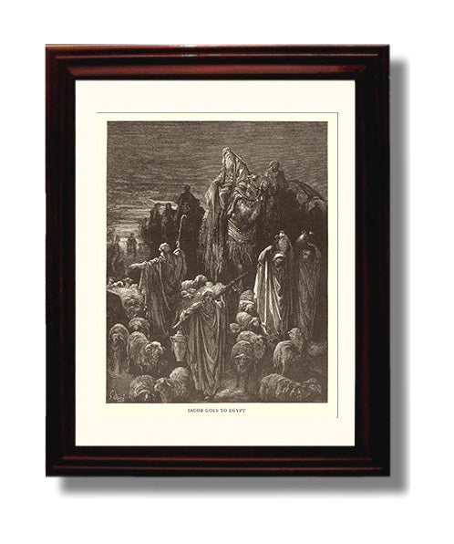 Joseph Reveals Himself to His Brothers Genesis 45:1-15 Dore Bible Illustration Wall Art 8x10 Beveled Frame wall art print
