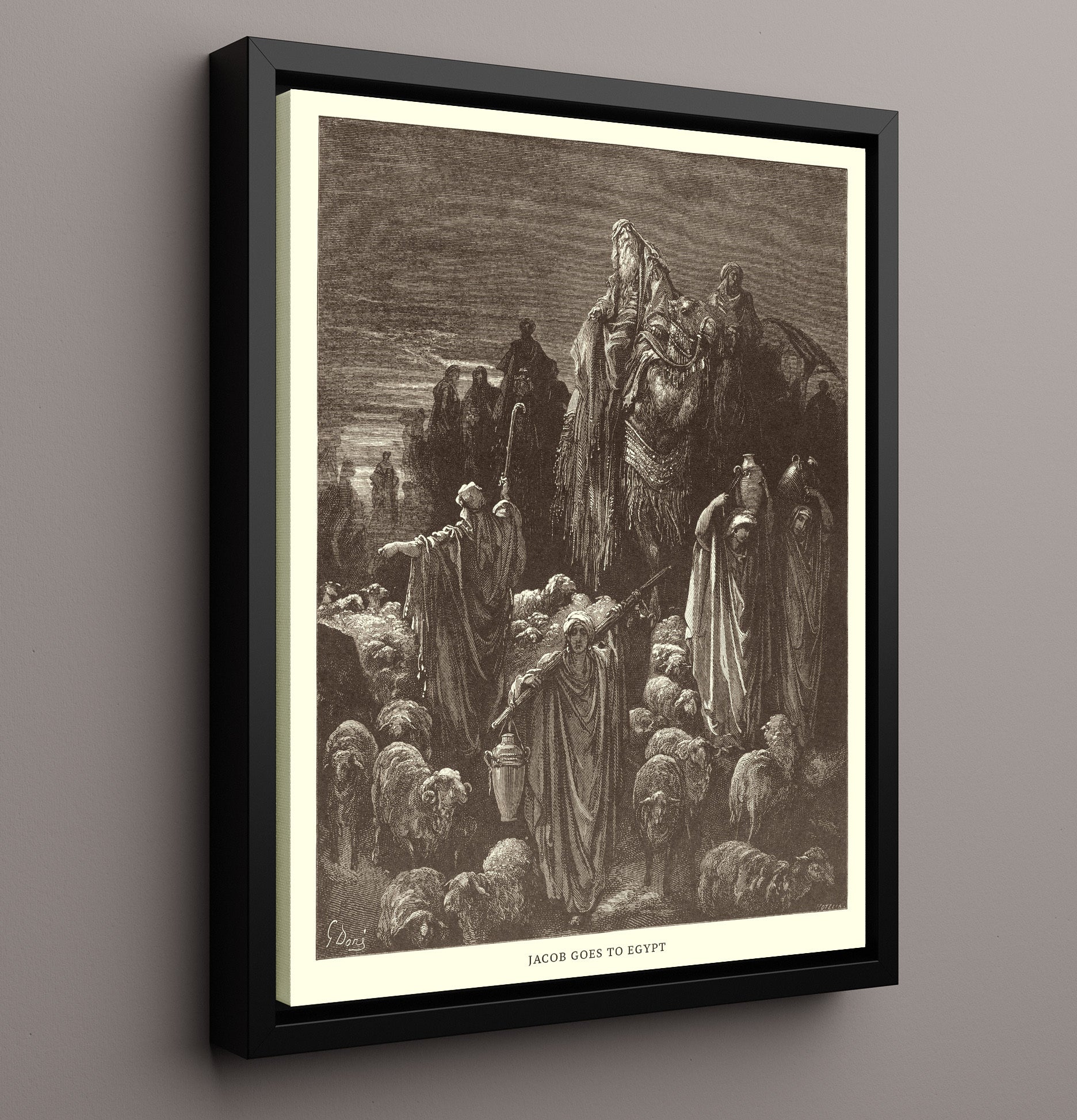 Joseph Reveals Himself to His Brothers Genesis 45:1-15 Dore Bible Illustration Wall Art 16x20 Framed Canvas wall art print