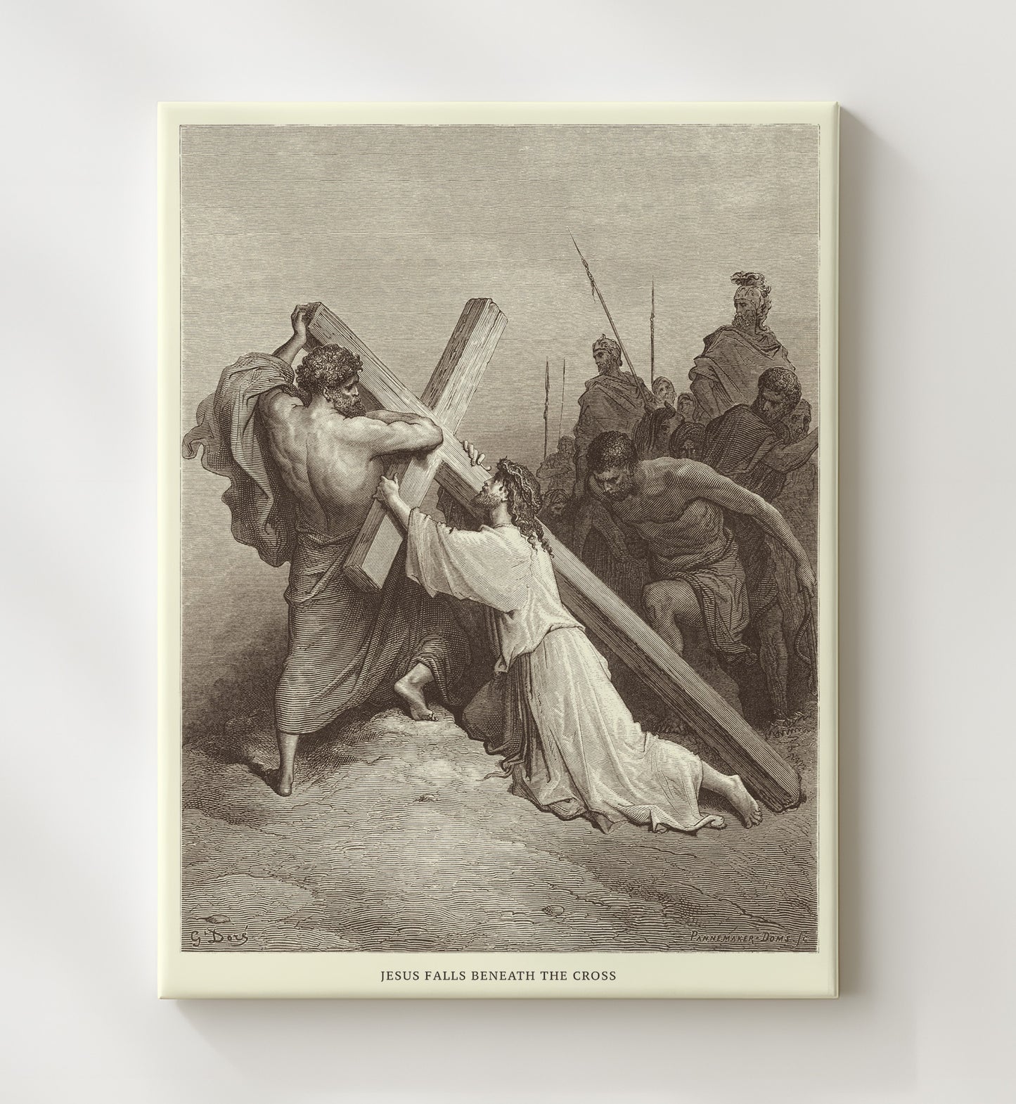 Judas Betrays Jesus Matthew 26:47-50 Dore Bible Illustration Wall Art 20x24 Canvas wall art print