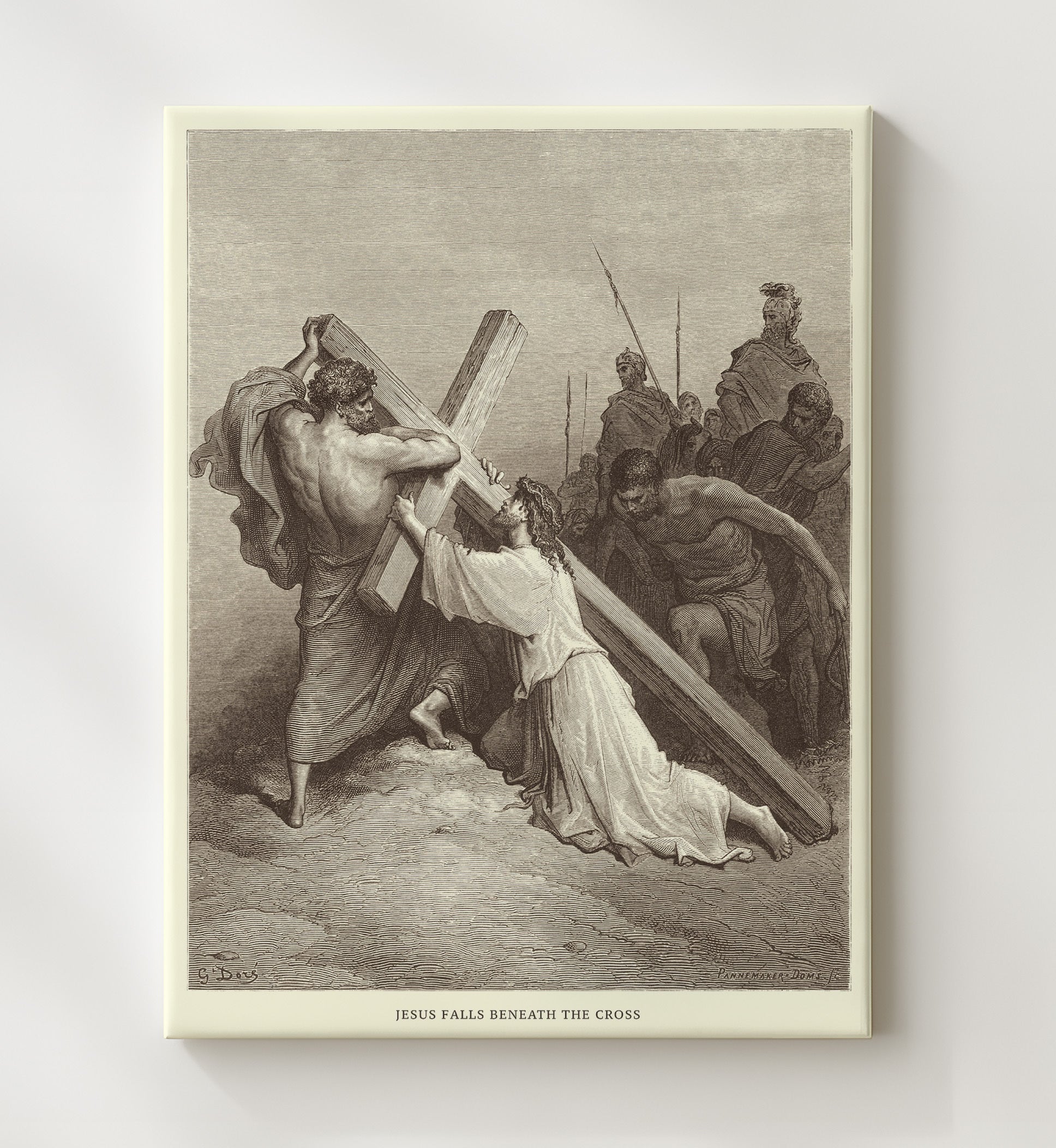 Judas Betrays Jesus Matthew 26:47-50 Dore Bible Illustration Wall Art 20x24 Canvas wall art print