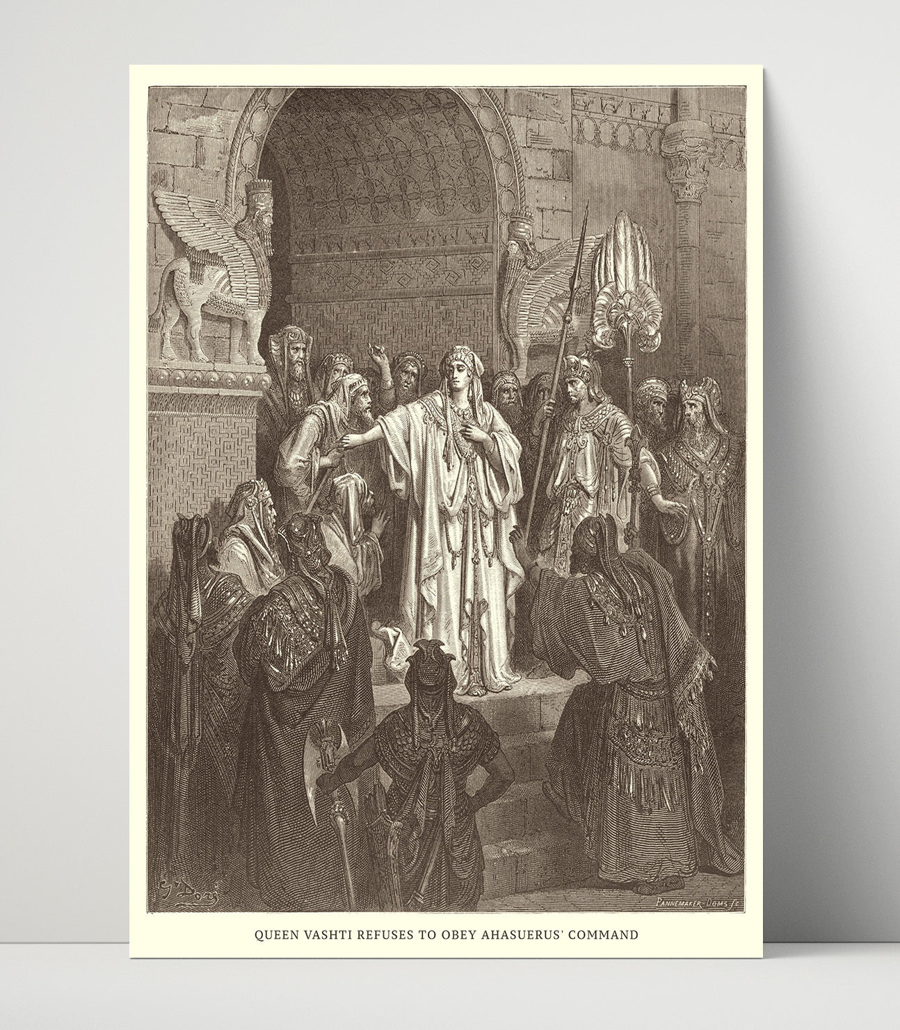 Judith Shows the Head of Holofernes Judith 14-1-10 Dore Bible Illustration Wall Art 16x20 Unframed Print wall art print