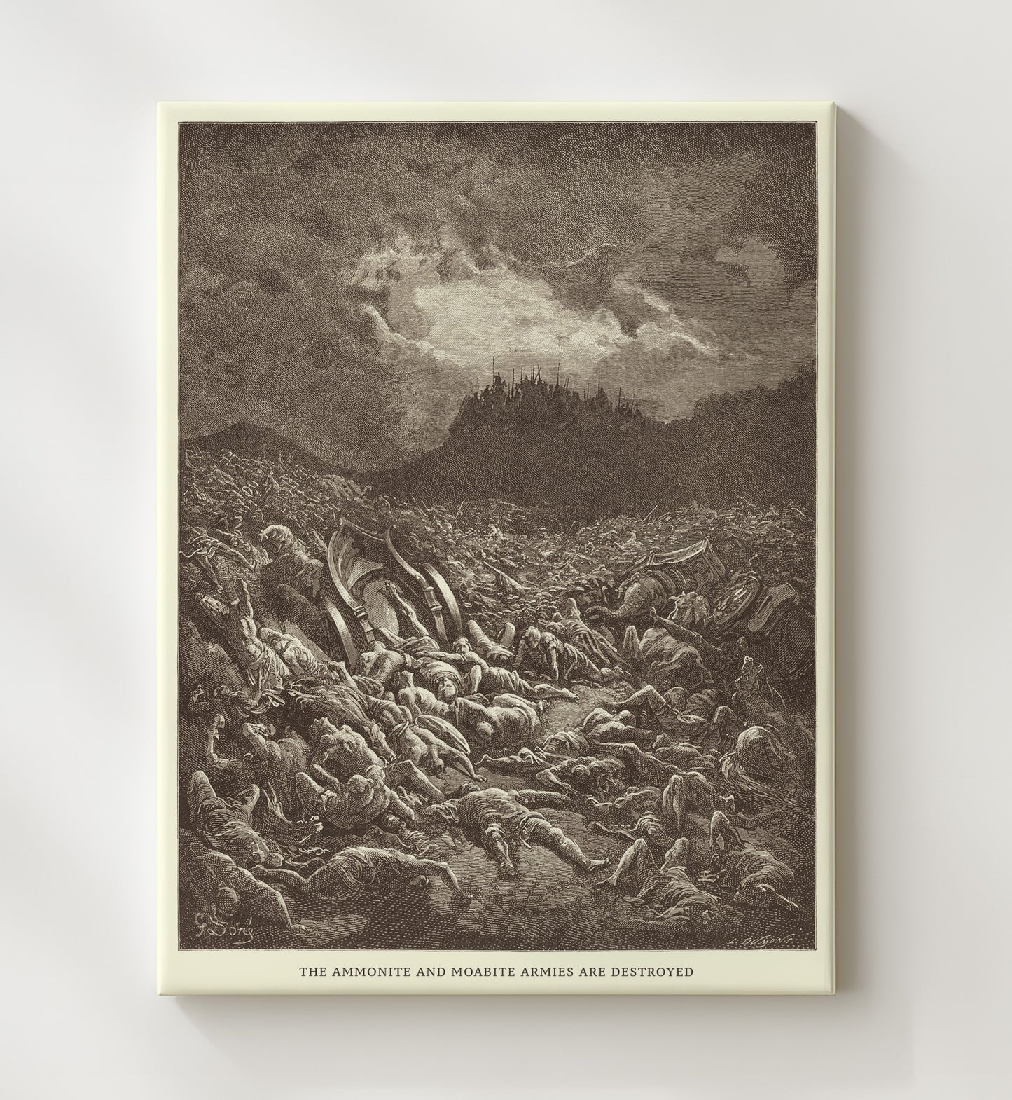King Solomon in Old Age 1 Kings 11:1-13 Dore Bible Illustration Wall Art 20x24 Canvas wall art print