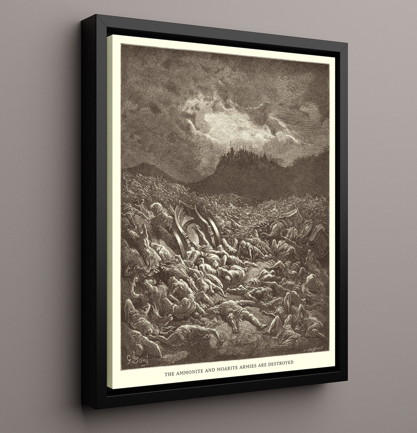 King Solomon in Old Age 1 Kings 11:1-13 Dore Bible Illustration Wall Art 16x20 Framed Canvas wall art print