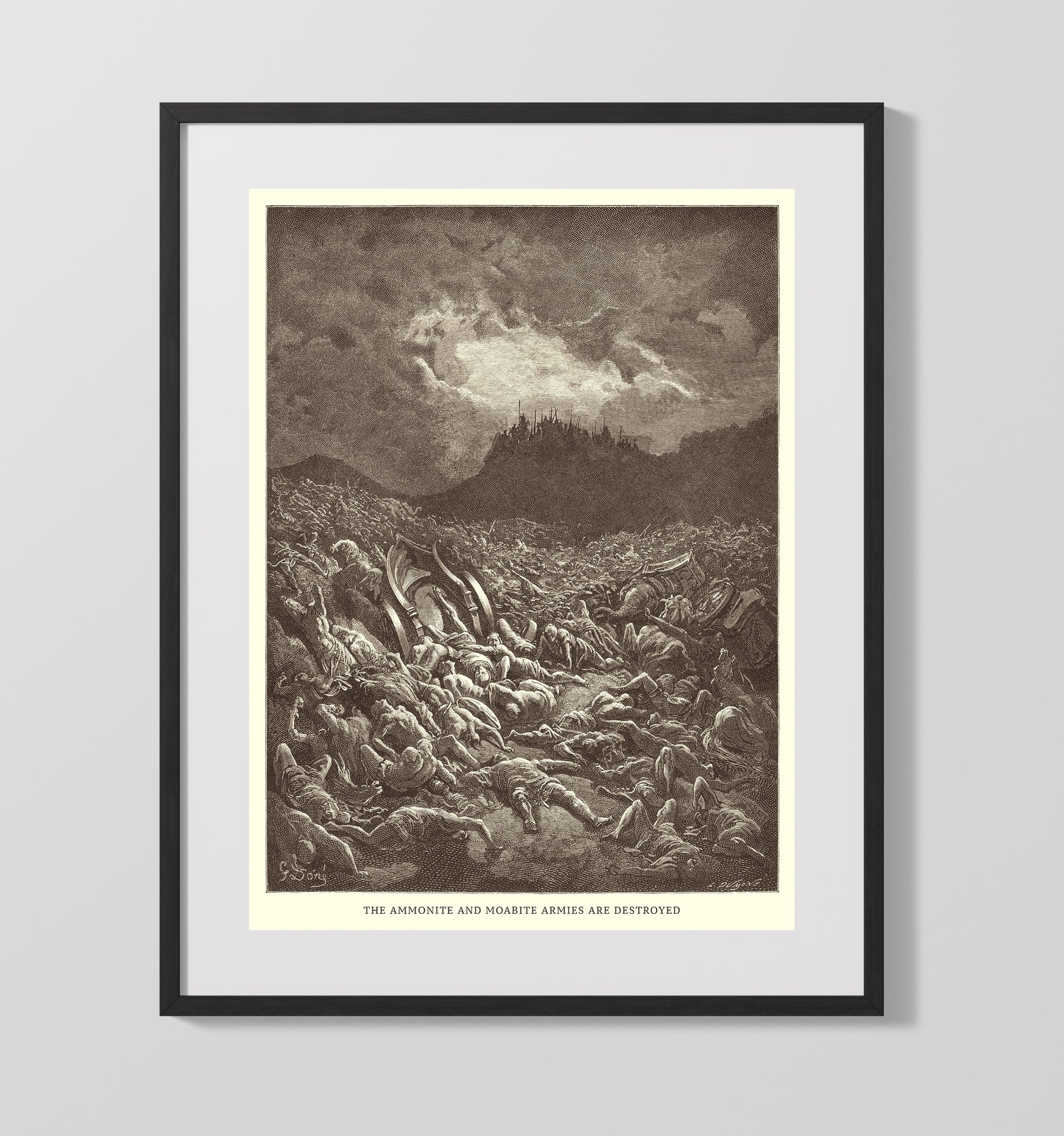 King Solomon in Old Age 1 Kings 11:1-13 Dore Bible Illustration Wall Art 16x20 Gallery Frame wall art print