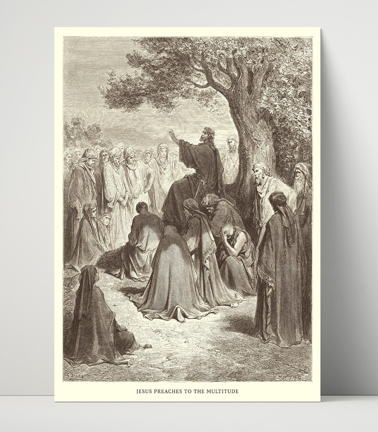 Lazarus Outside the Rich Mans House Luke 16:19-31 Dore Bible Illustration Wall Art 16x20 Unframed Print wall art print