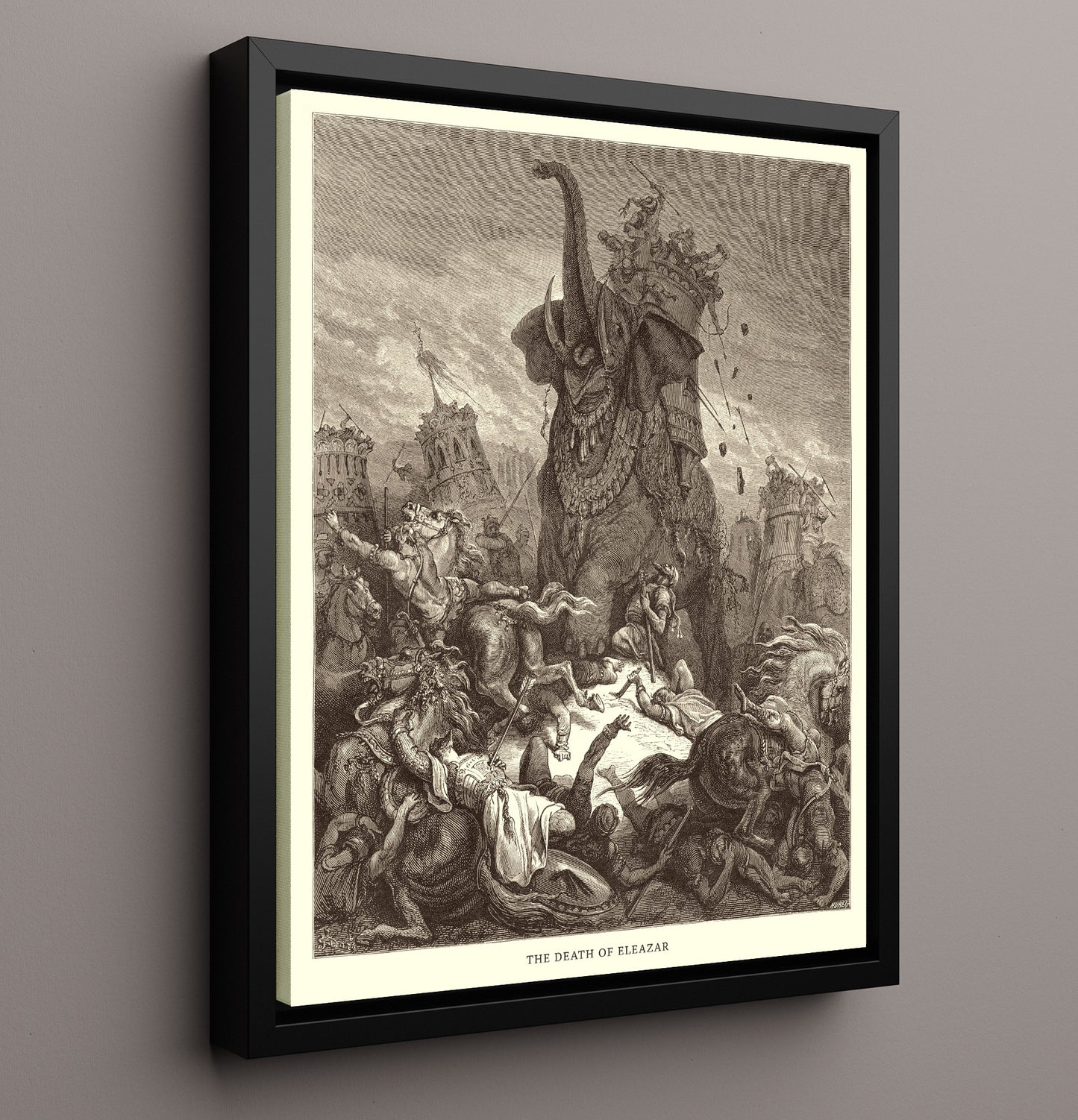 Mattathias Appeals to the Jewish Refugees 1 Maccabees 2-39-48 Dore Bible Illustration Wall Art 16x20 Framed Canvas wall art print