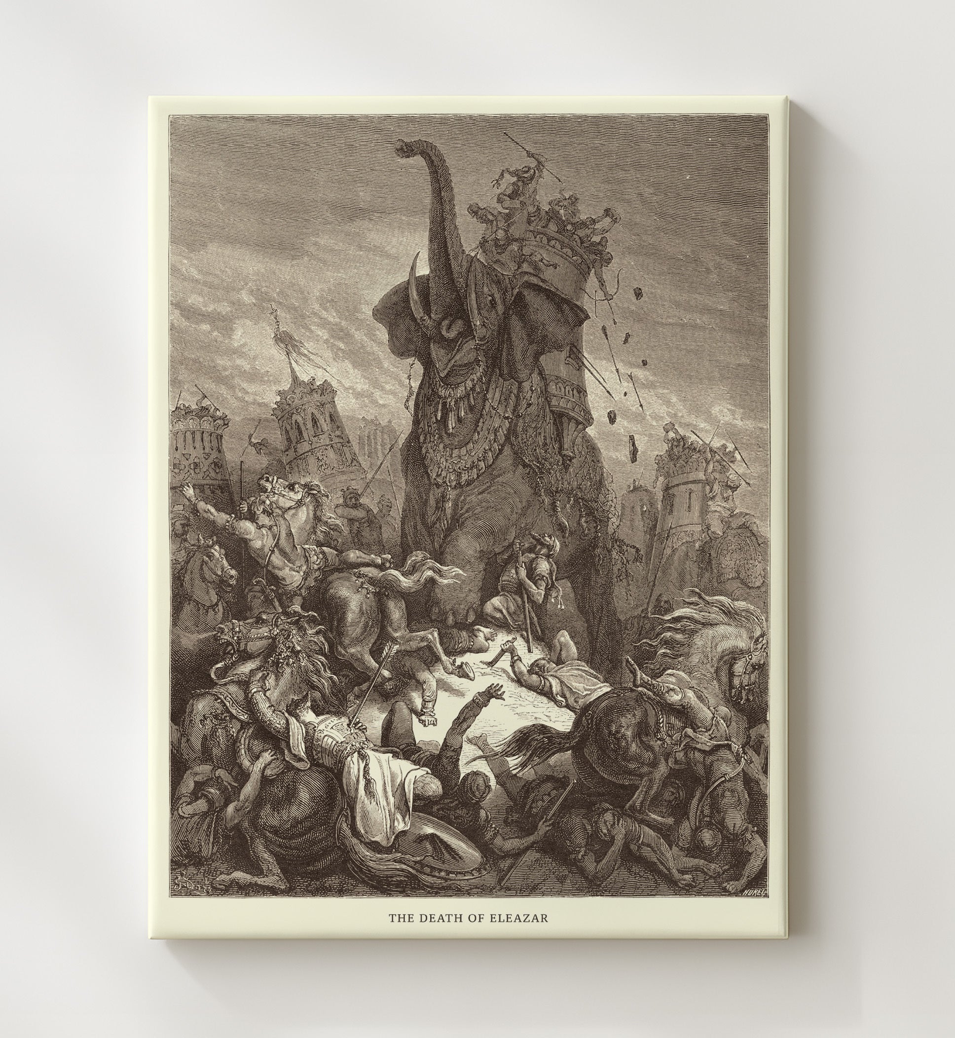 Mattathias Appeals to the Jewish Refugees 1 Maccabees 2-39-48 Dore Bible Illustration Wall Art 20x24 Canvas wall art print