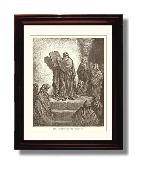 Mattathias and the Apostate 1 Maccabees 2-23-25 Dore Bible Illustration Wall Art 8x10 Beveled Frame wall art print