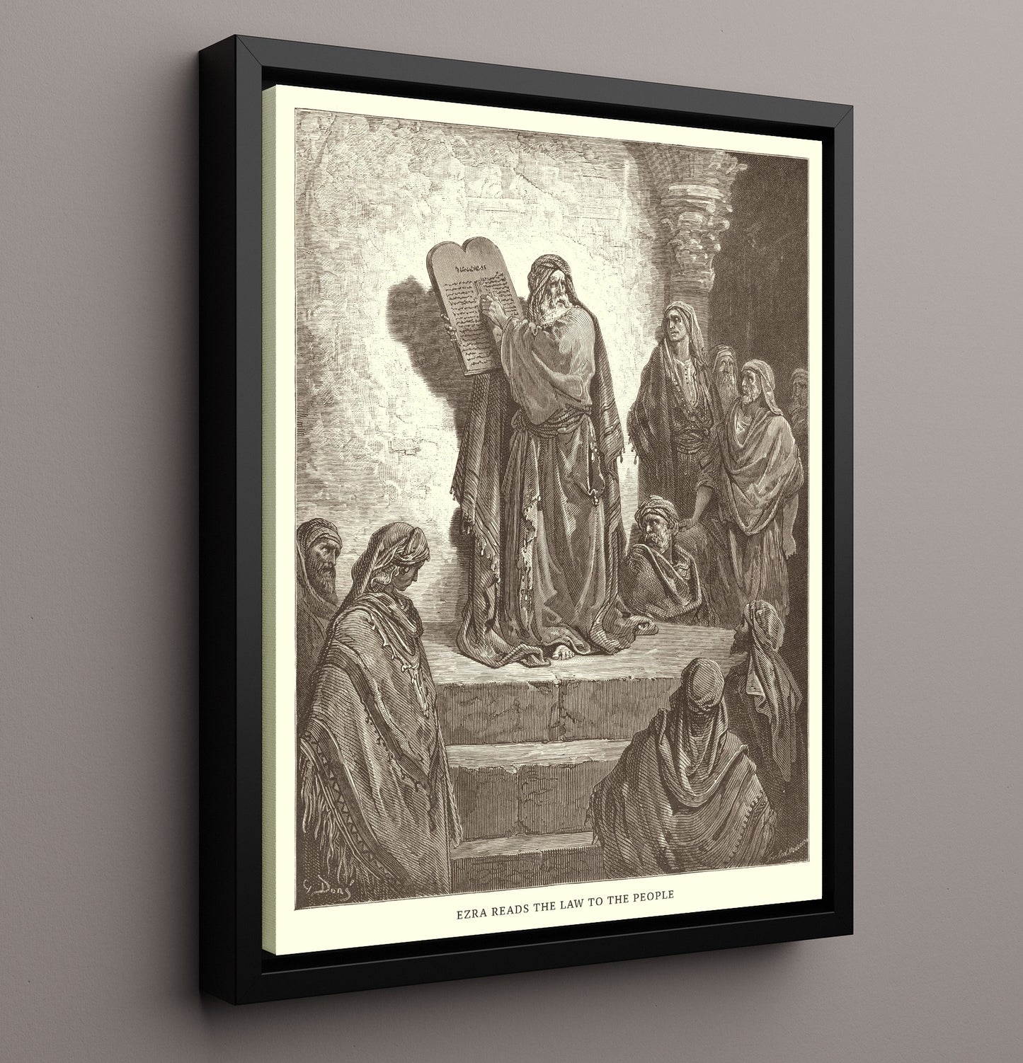 Mattathias and the Apostate 1 Maccabees 2-23-25 Dore Bible Illustration Wall Art 16x20 Framed Canvas wall art print