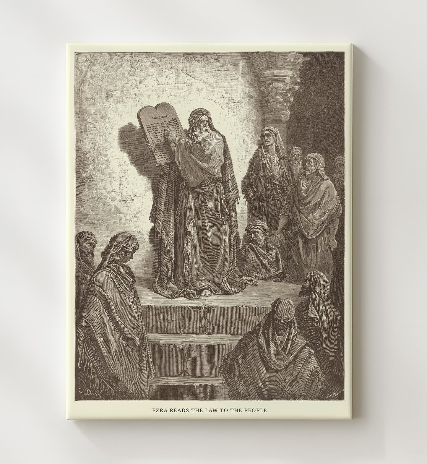 Mattathias and the Apostate 1 Maccabees 2-23-25 Dore Bible Illustration Wall Art 20x24 Canvas wall art print