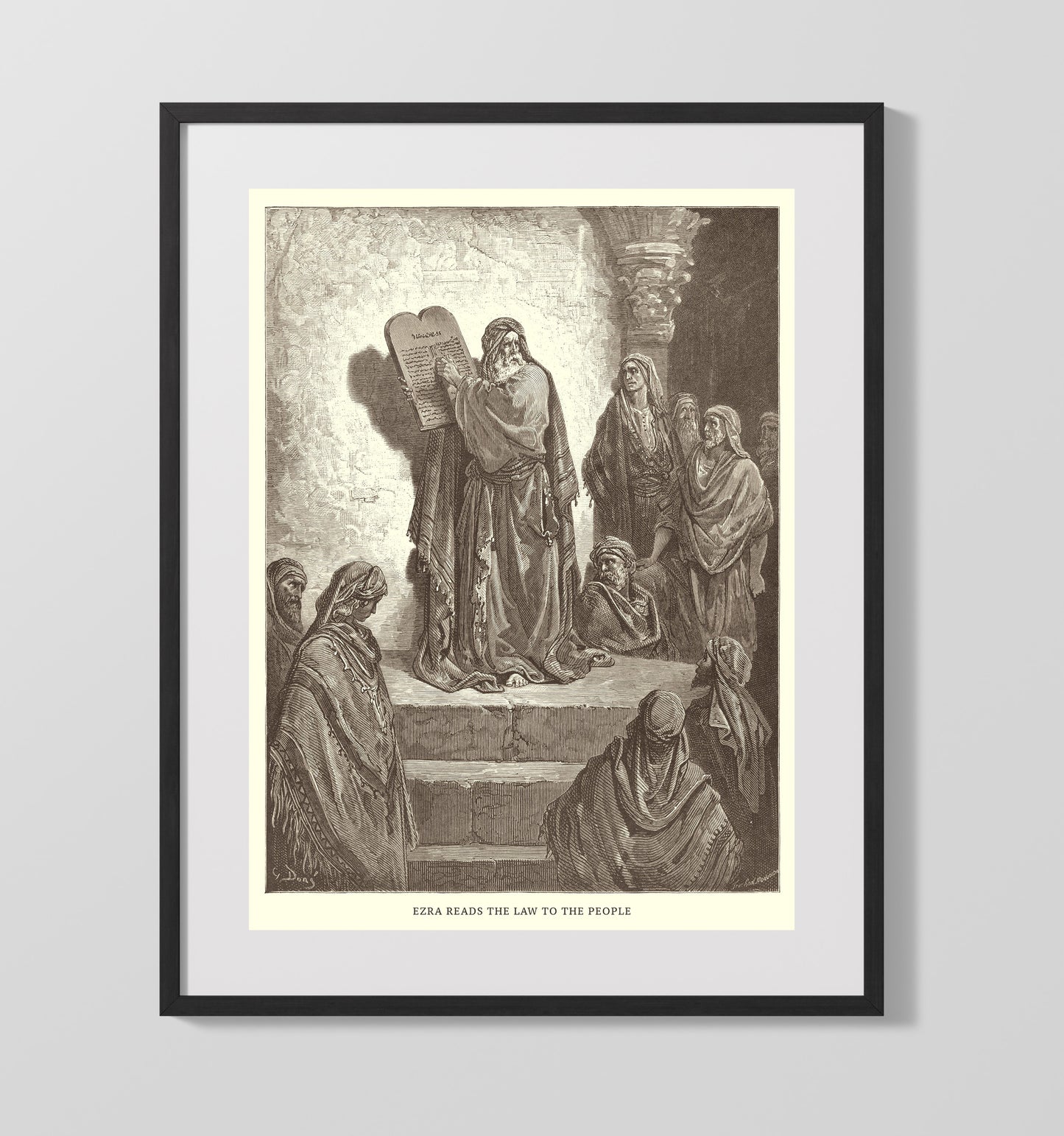 Mattathias and the Apostate 1 Maccabees 2-23-25 Dore Bible Illustration Wall Art 16x20 Gallery Frame wall art print