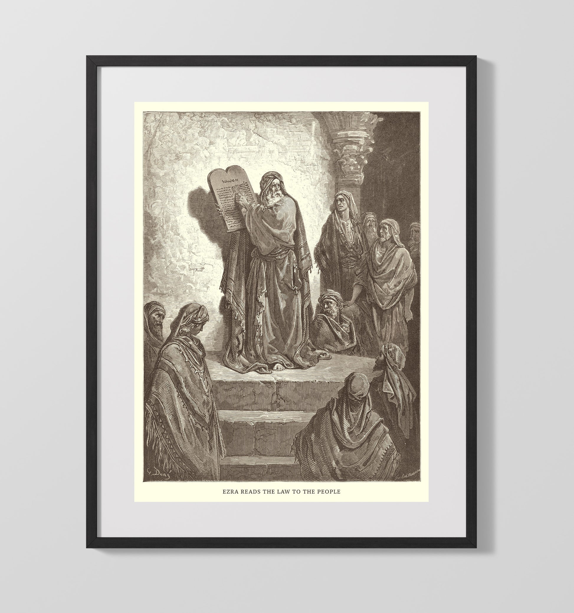 Mattathias and the Apostate 1 Maccabees 2-23-25 Dore Bible Illustration Wall Art 16x20 Gallery Frame wall art print