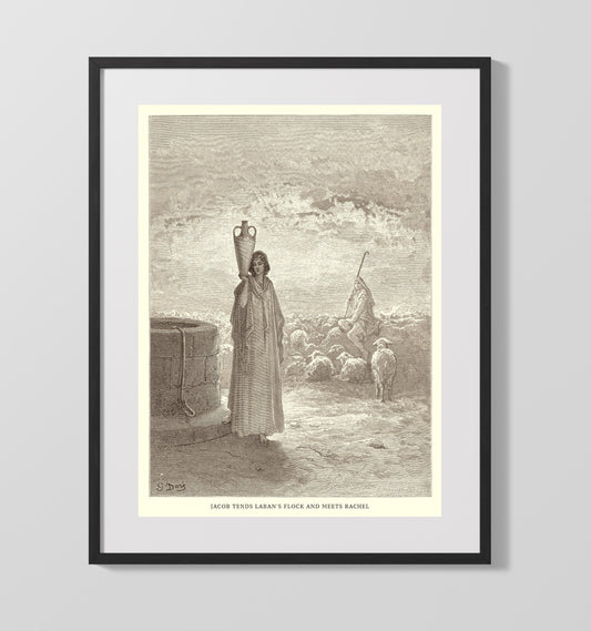 Moses and Aaron Appear Before Pharaoh - Exodus 7:8-13 - Doré - 16x20 Gallery Frame