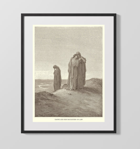 Naomi and Her Daughters-in-Law - Ruth 1:14 - Doré - 16x20 Gallery Frame