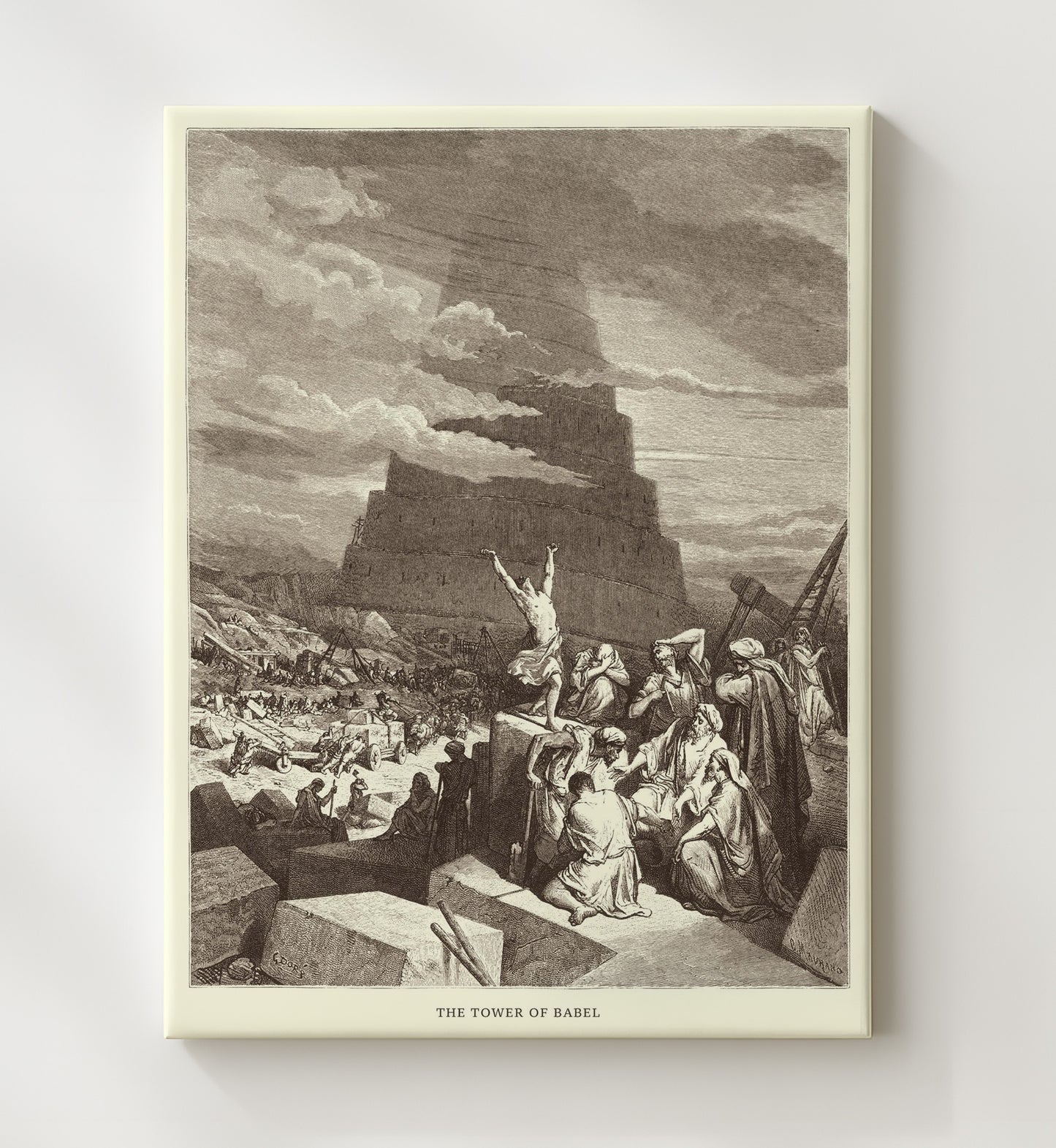 Noah Curses Ham and Canaan Genesis 9:20-27 Dore Bible Illustration Wall Art 20x24 Canvas wall art print