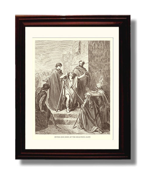 Paul Is Shipwrecked Acts 27:27-44 Dore Bible Illustration Wall Art 8x10 Beveled Frame wall art print