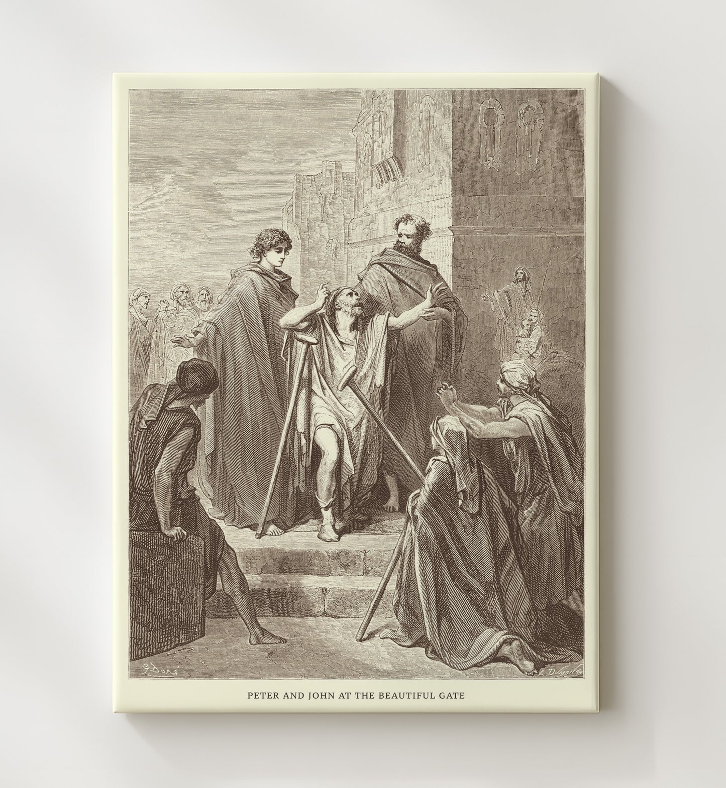 Paul Is Shipwrecked Acts 27:27-44 Dore Bible Illustration Wall Art 20x24 Canvas wall art print