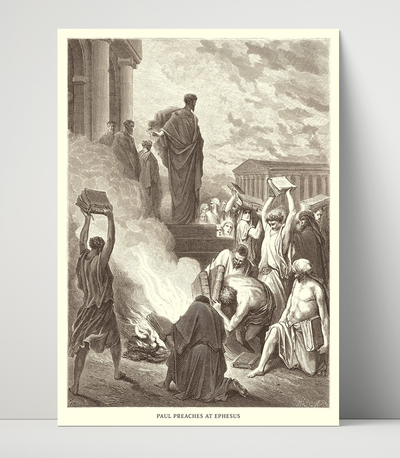 Paul Preaches to the Thessalonians Acts 17:1-4 Dore Bible Illustration Wall Art 16x20 Unframed Print wall art print