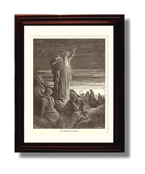 People Mourn Over the Destruction of Jerusalem Lamentations 1 Dore Bible Illustration Wall Art 8x10 Beveled Frame wall art print
