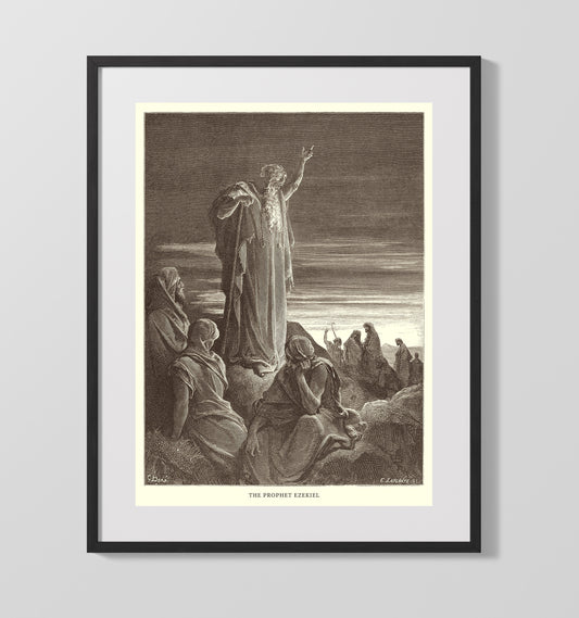 People Mourn Over the Destruction of Jerusalem - Lamentations 1 - Doré - 16x20 Gallery Frame