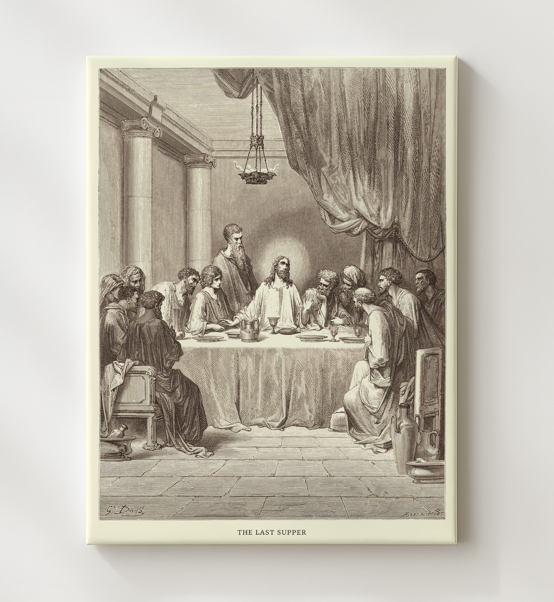 Peter Denies Knowing Jesus Luke 22:54-62 Dore Bible Illustration Wall Art 20x24 Canvas wall art print