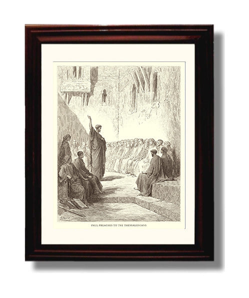 Peter Is Delivered from Prison Acts 12:1-19 Dore Bible Illustration Wall Art 8x10 Beveled Frame wall art print