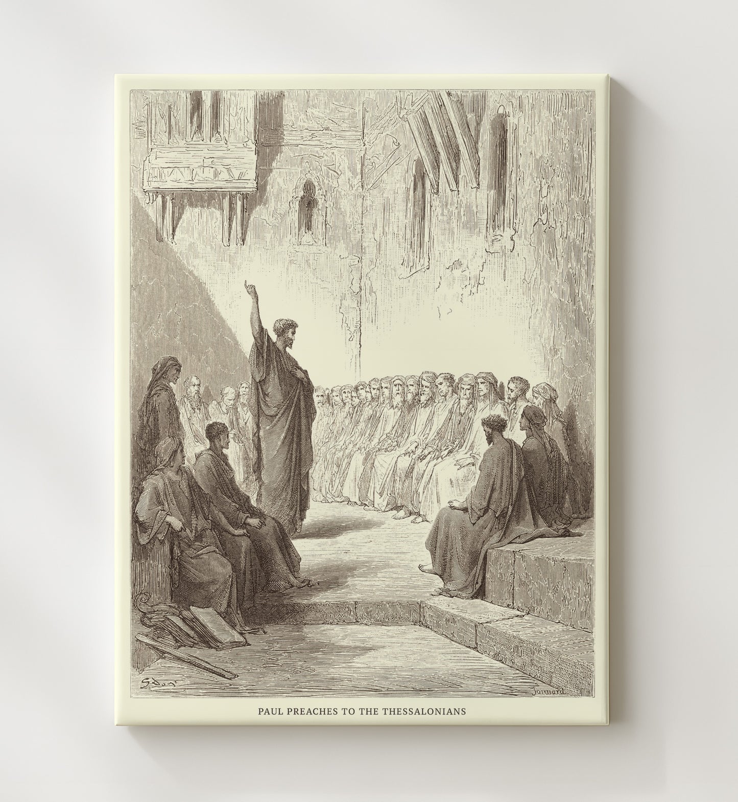 Peter Is Delivered from Prison Acts 12:1-19 Dore Bible Illustration Wall Art 20x24 Canvas wall art print