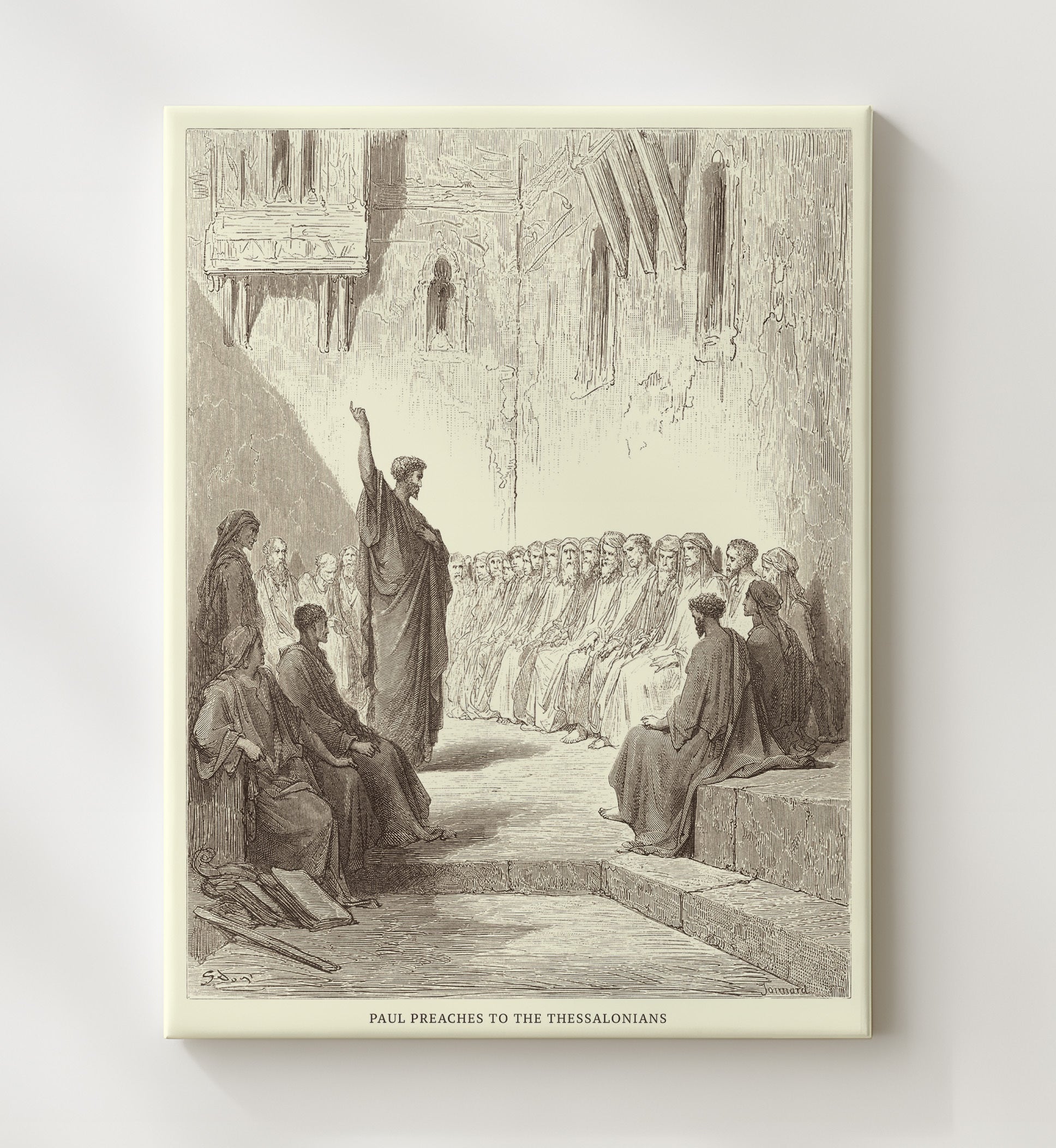 Peter Is Delivered from Prison Acts 12:1-19 Dore Bible Illustration Wall Art 20x24 Canvas wall art print