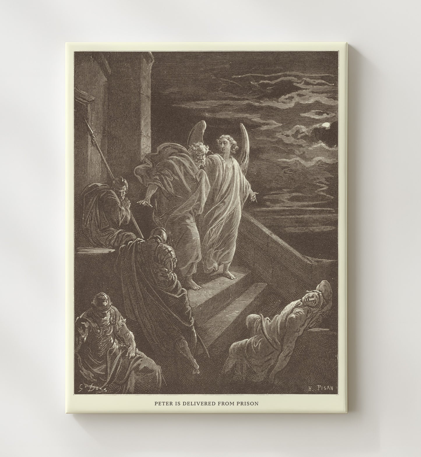 Peter Preaches in the House of Cornelius Acts 10:34-48 Dore Bible Illustration Wall Art 20x24 Canvas wall art print