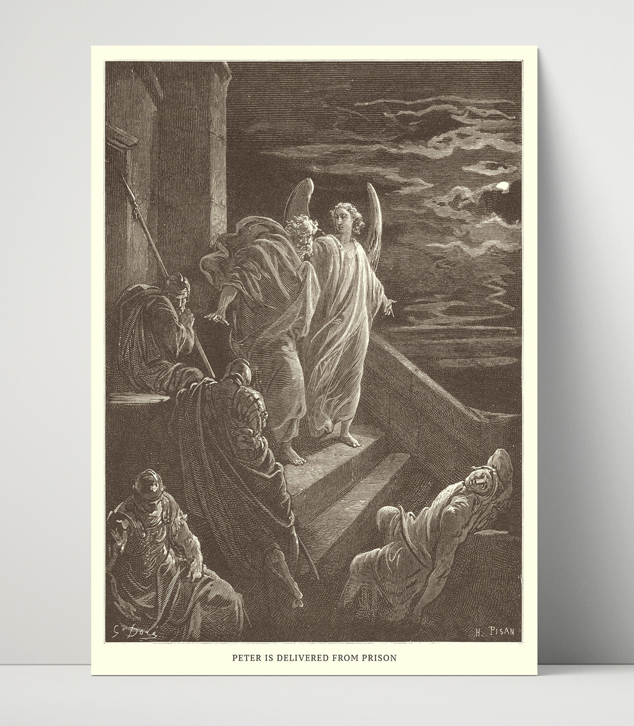 Peter Preaches in the House of Cornelius Acts 10:34-48 Dore Bible Illustration Wall Art 16x20 Unframed Print wall art print