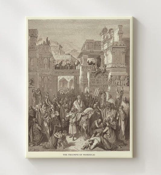 Queen Vashti Refuses to Obey Ahasuerus's Command - Esther 1:10-22 - Doré - 20x24 Canvas