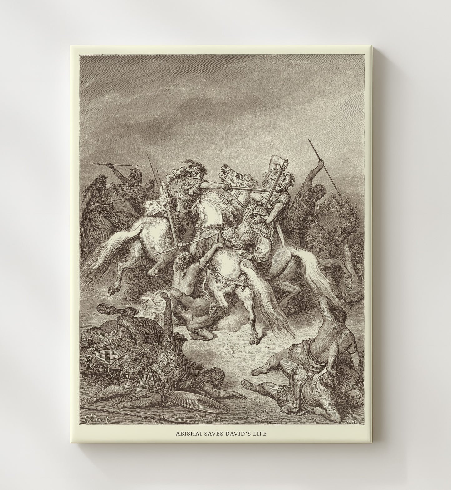 Rizpahs Kindness Toward the Dead 2 Samuel 21:10 Dore Bible Illustration Wall Art 20x24 Canvas wall art print