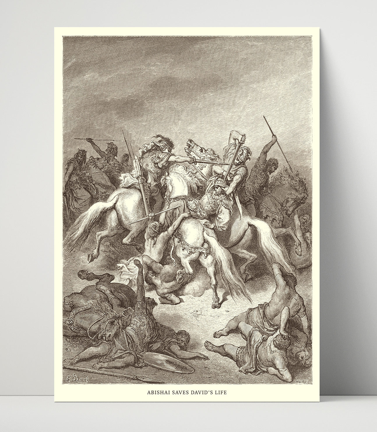 Rizpahs Kindness Toward the Dead 2 Samuel 21:10 Dore Bible Illustration Wall Art 16x20 Unframed Print wall art print