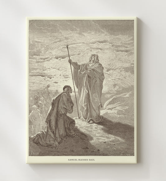 Samuel Blesses Saul - 1 Samuel 10:1 - Doré - 20x24 Canvas