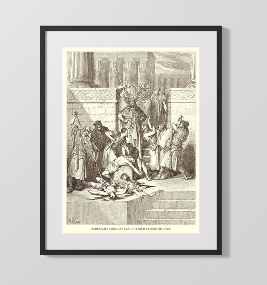 Sennacherib's Army Is Destroyed - 2 Kings 19:35 - Doré - 16x20 Gallery Frame
