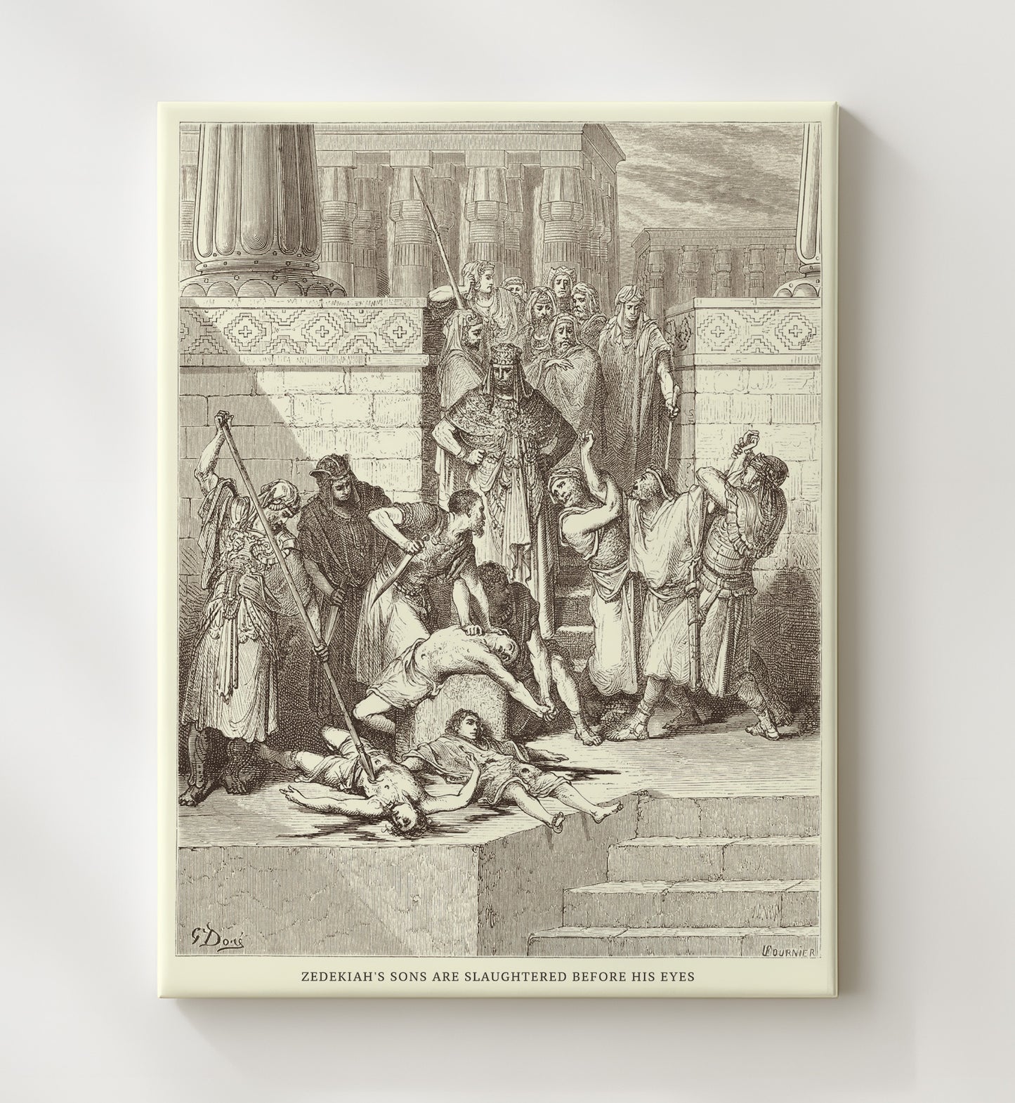 Sennacheribs Army Is Destroyed 2 Kings 19:35 Dore Bible Illustration Wall Art 20x24 Canvas wall art print