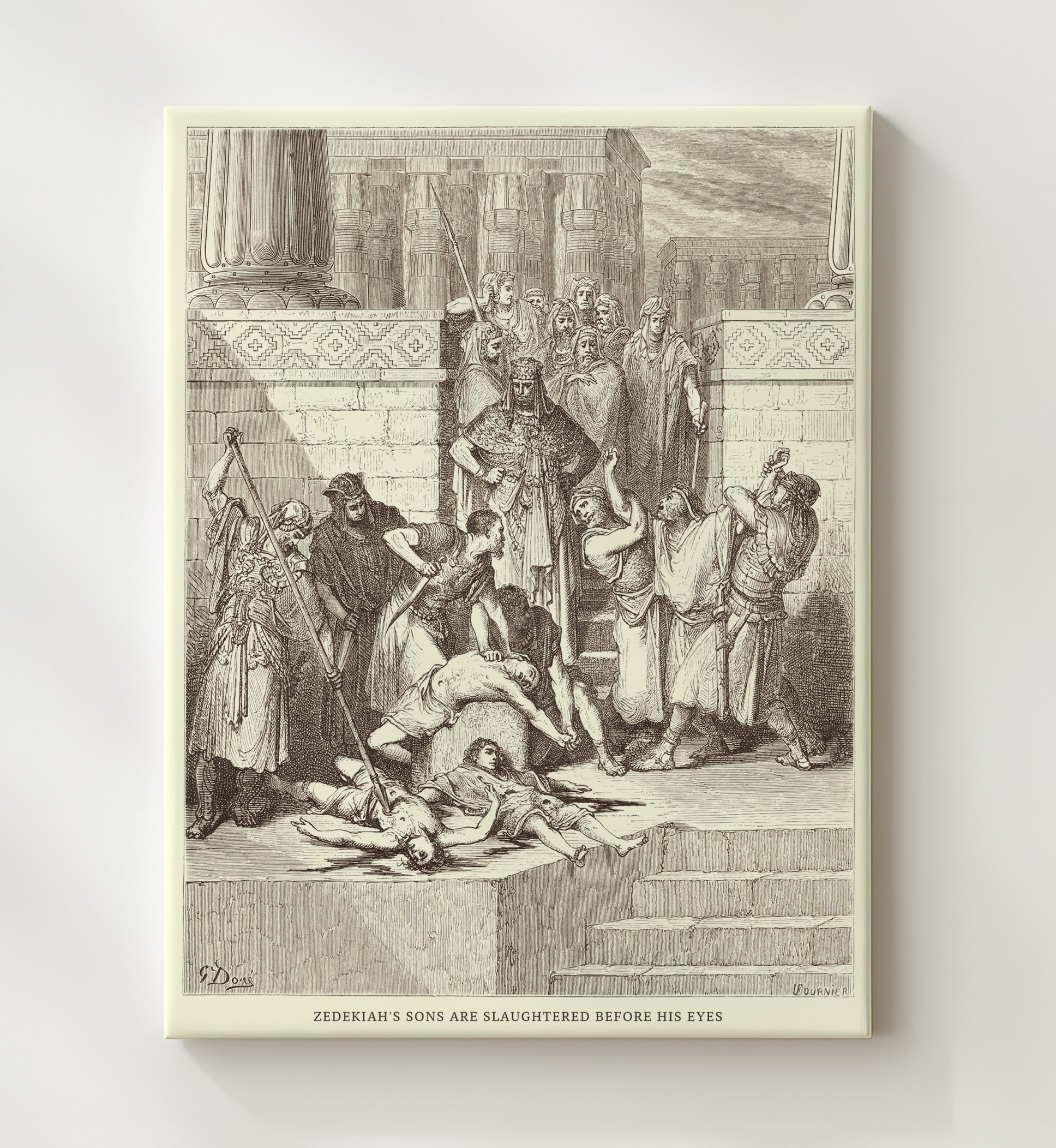 Sennacheribs Army Is Destroyed 2 Kings 19:35 Dore Bible Illustration Wall Art 20x24 Canvas wall art print