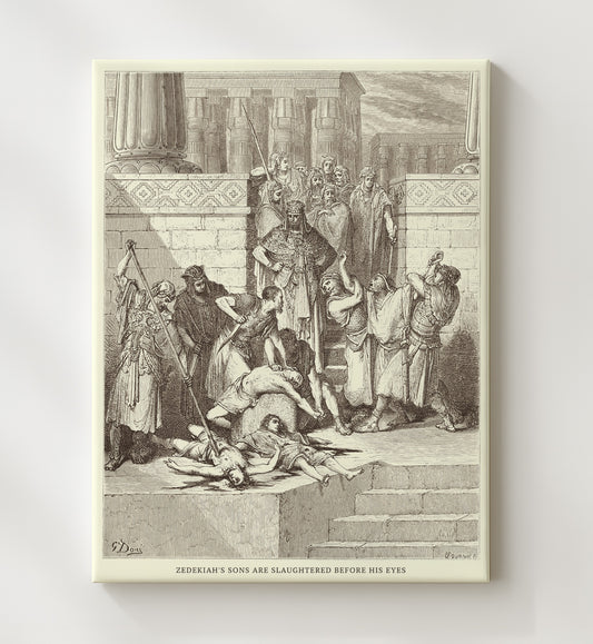 Sennacherib's Army Is Destroyed - 2 Kings 19:35 - Doré - 20x24 Canvas