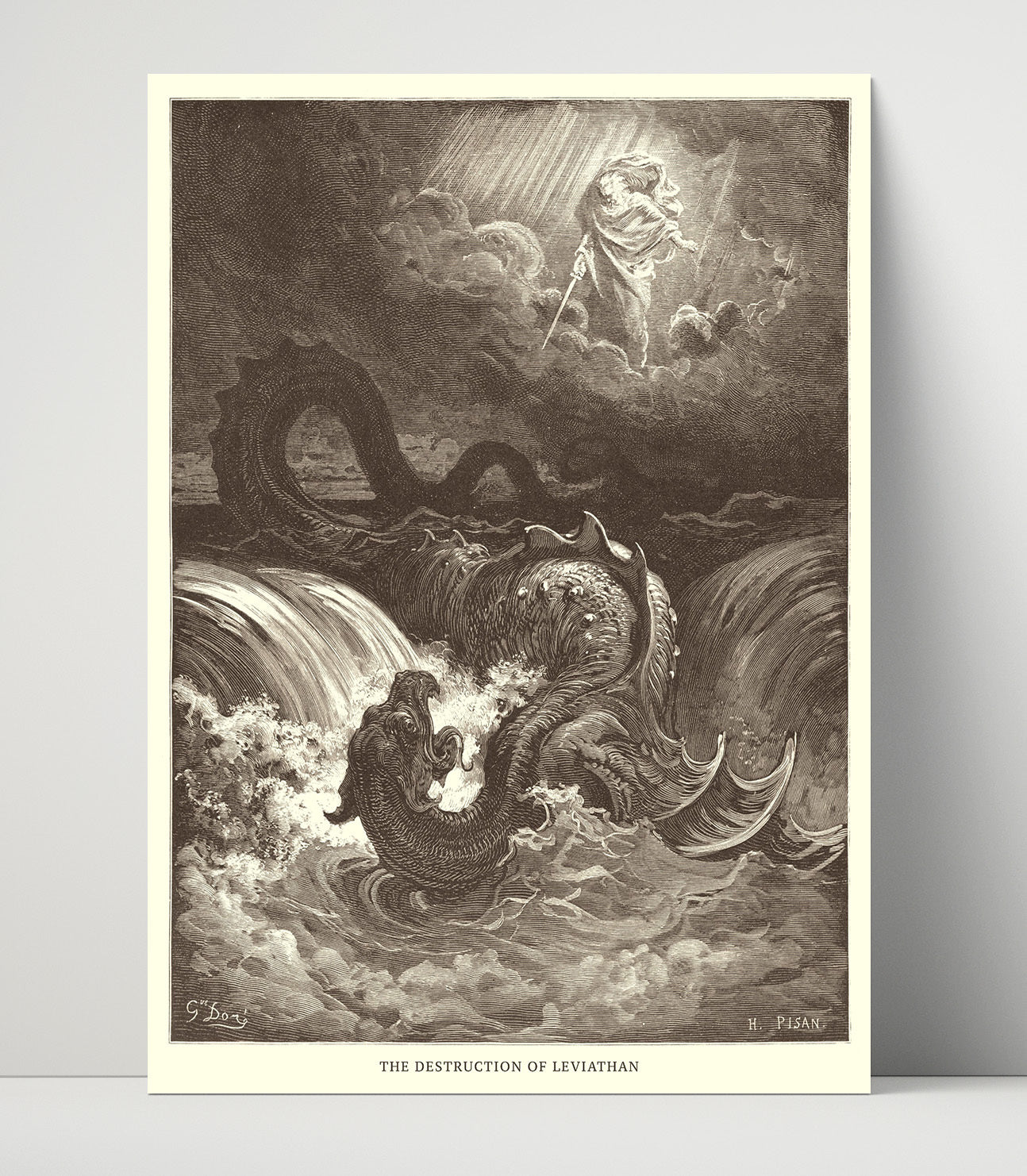 Shadrach Meshach and Abed-Nego in the Furnace Daniel 3:19-27 Dore Bible Illustration Wall Art 16x20 Unframed Print wall art print