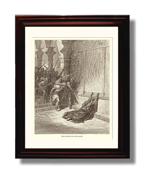 The Ammonite and Moabite Armies Are Destroyed 2 Chronicles 20:22-24 Dore Bible Illustration Wall Art 8x10 Beveled Frame wall art print