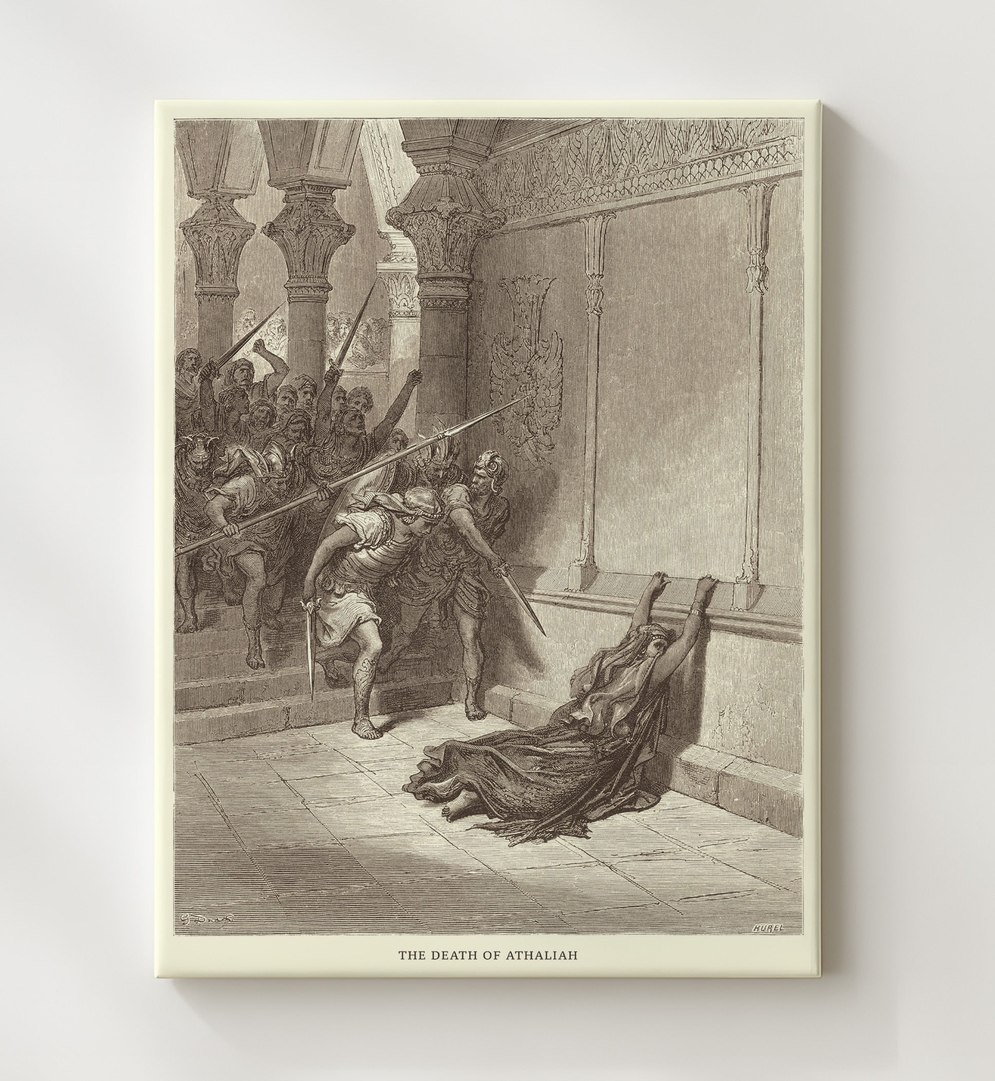 The Ammonite and Moabite Armies Are Destroyed 2 Chronicles 20:22-24 Dore Bible Illustration Wall Art 20x24 Canvas wall art print