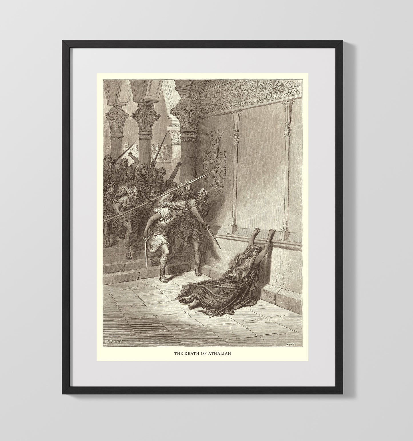 The Ammonite and Moabite Armies Are Destroyed 2 Chronicles 20:22-24 Dore Bible Illustration Wall Art 16x20 Gallery Frame wall art print