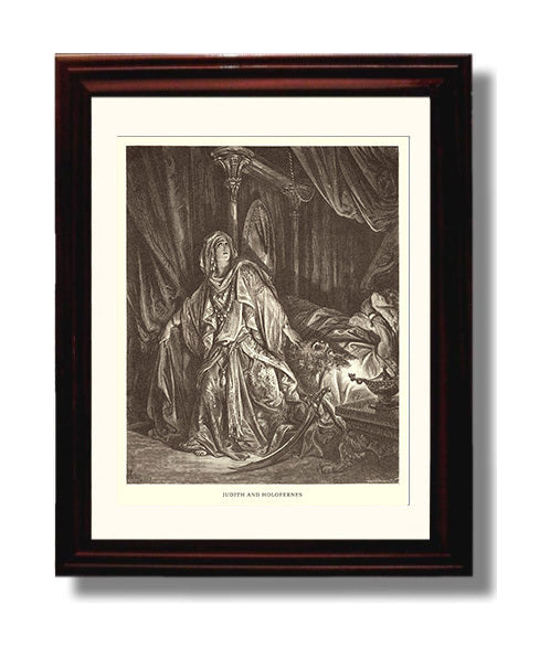 The Angel Raphael and the Family of Tobit Tobit 11-10-17 Dore Bible Illustration Wall Art 8x10 Beveled Frame wall art print