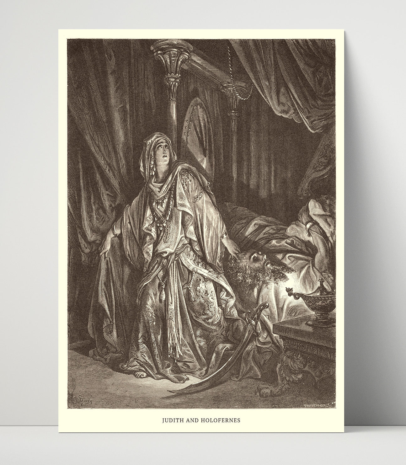 The Angel Raphael and the Family of Tobit Tobit 11-10-17 Dore Bible Illustration Wall Art 16x20 Unframed Print wall art print