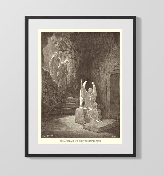 The Angel and Women at the Empty Tomb - Matthew 28:1-7 - Doré - 16x20 Gallery Frame